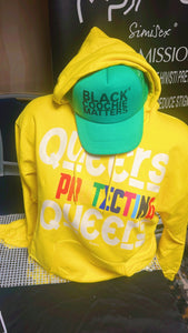 Unisex Yellow Queers Protecting Queers Hoodie