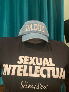 Unisex Black short sleeve Sexual Intelletual  t-shirt